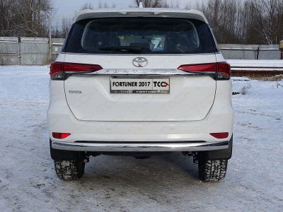 Toyota Fortuner (17–) Защита задняя (овальная) 75х42 мм