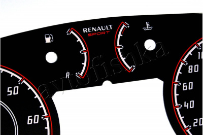 Renault Megane 1999-2002 рестайл светодиодные шкалы (циферблаты) на панель приборов - дизайн 1