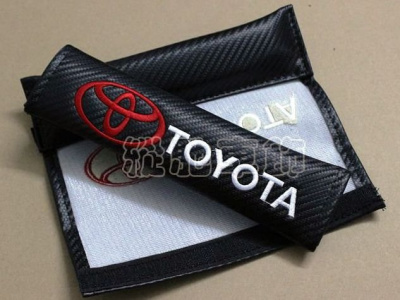 Защитный рукав ремня безопасности с логотипом TOYOTA, комплект 2 шт.